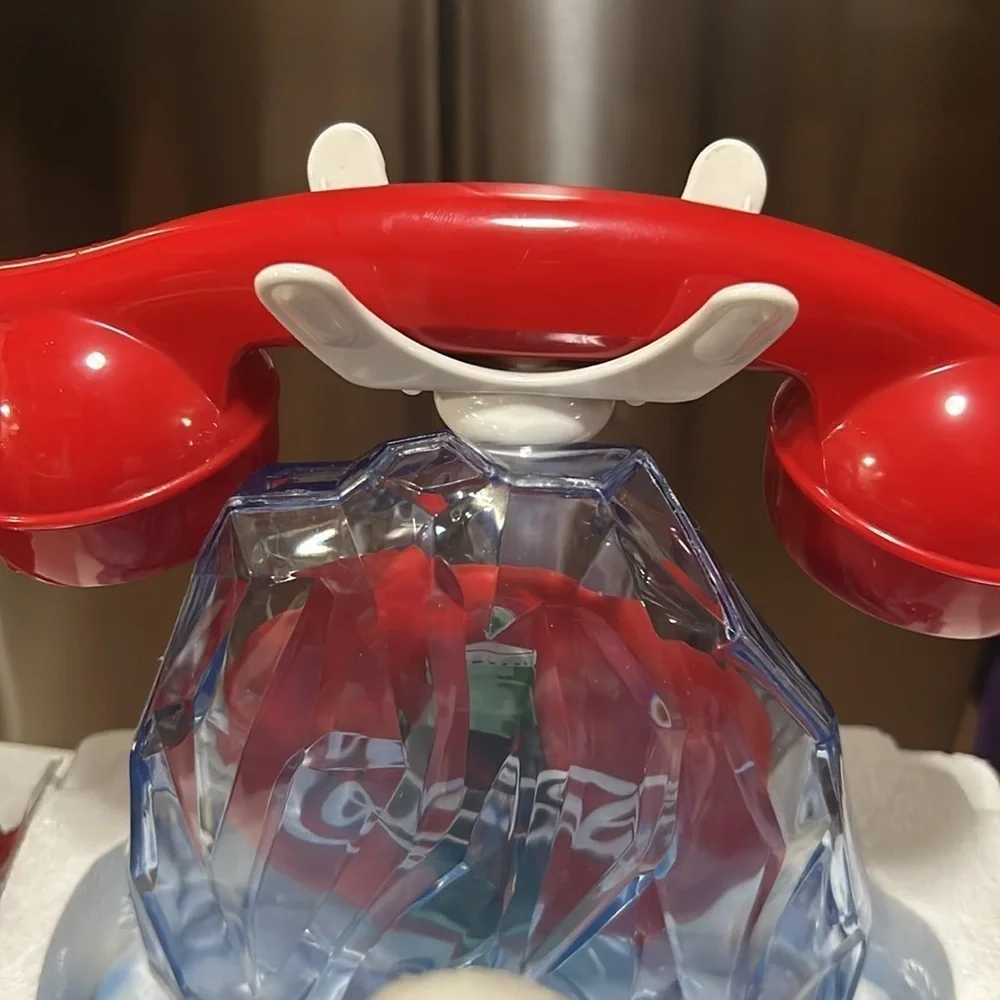 VTG 2000 Coca Cola Telephone Polar Bears Skating Lights Animated